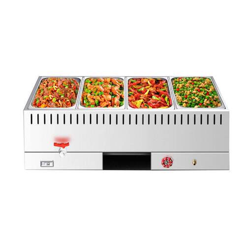 燃气款快餐保温台不锈钢台式保温售饭台液化气煤气夜市摆摊三轮车