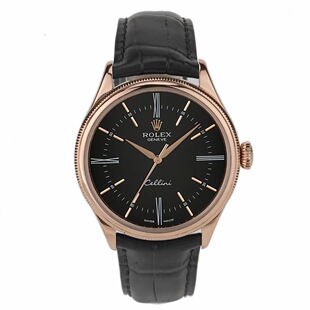 盒证98新39mm劳力士切利尼玫瑰金m50505-0009自动机械男腕表正品
