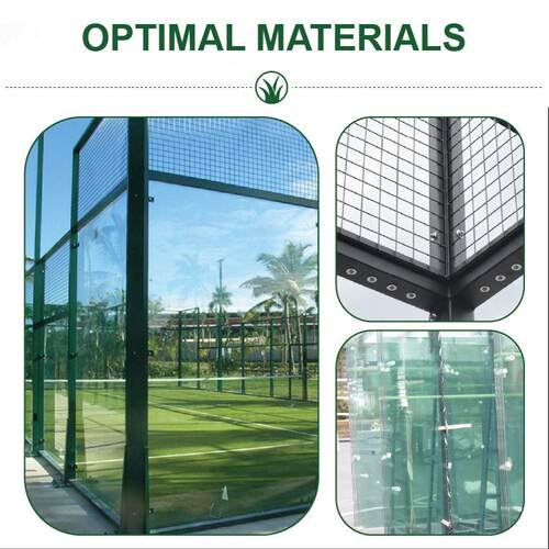 Padel Court全景式印尼认证12mm钢化玻璃8年质保含施工方案
