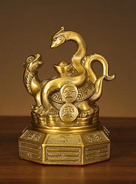 铜四神兽摆件青铜TDS龙白虎朱雀武玄四铜方神摆件家居工艺礼品摆