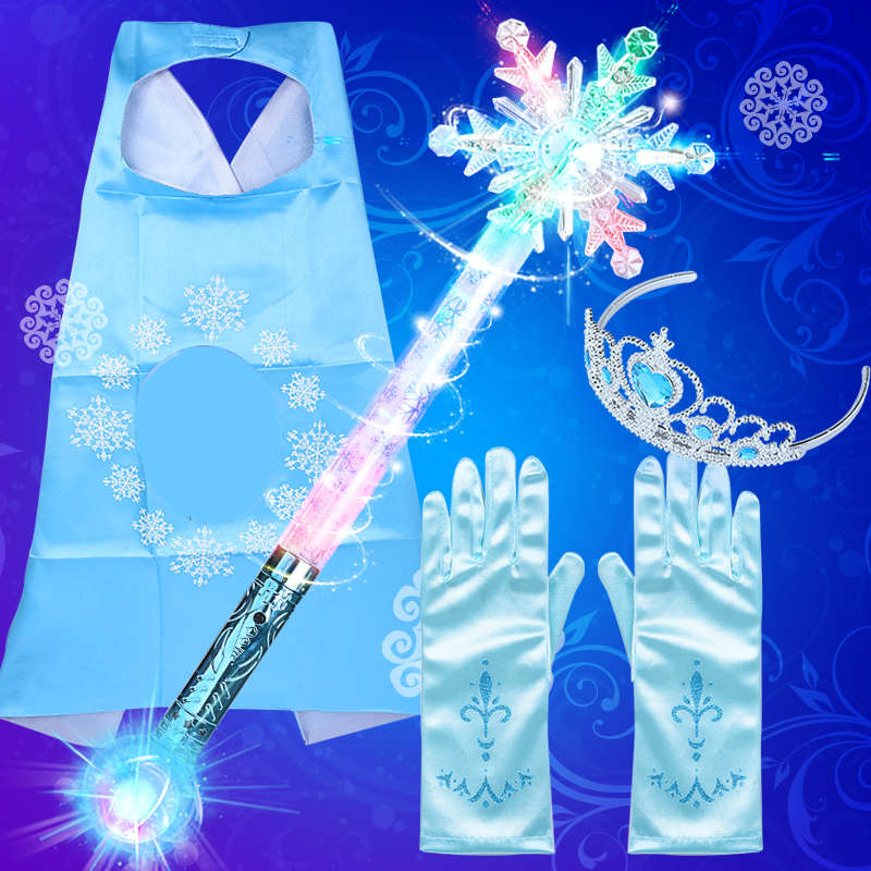 六一儿童节冰雪魔法棒奇缘闪光雪花发光仙女棒艾沙公主玩具礼物
