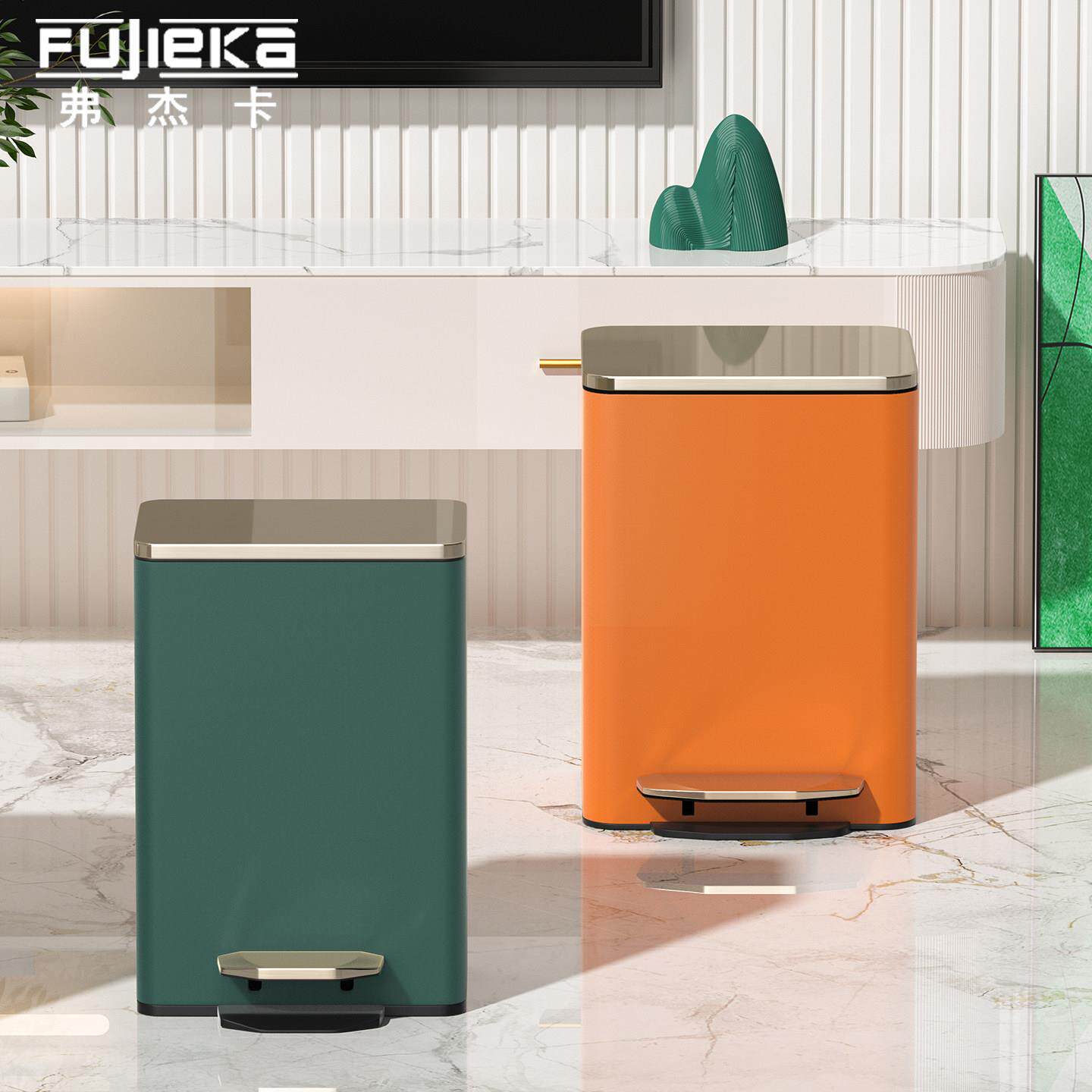脚踩垃圾桶家用高级感轻奢客厅创意高档带盖子厨房卧室带盖子大容