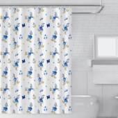 防霉卡通浴室防水浴帘布免打孔套装 化妆室隔板淋浴洗澡布送挂钩