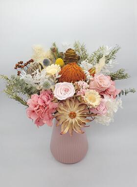进口干花永生花南非天然真花ins风轻奢干燥花花束桌面摆设装饰摆
