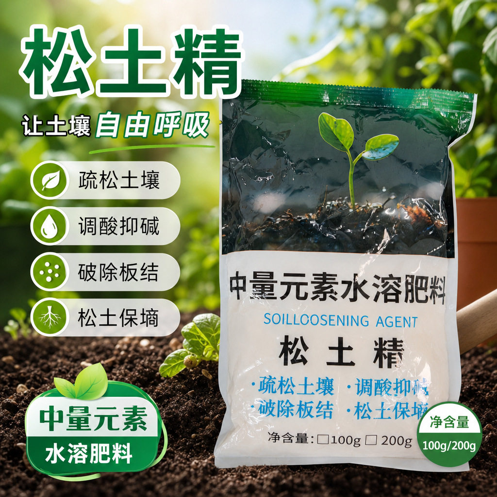 松土精疏松土壤免深耕板结土质盐碱调节土壤肥料松土改善打破土质