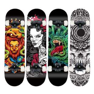 初学者双翘四轮滑板31寸刷街枫木烤漆支架青少年