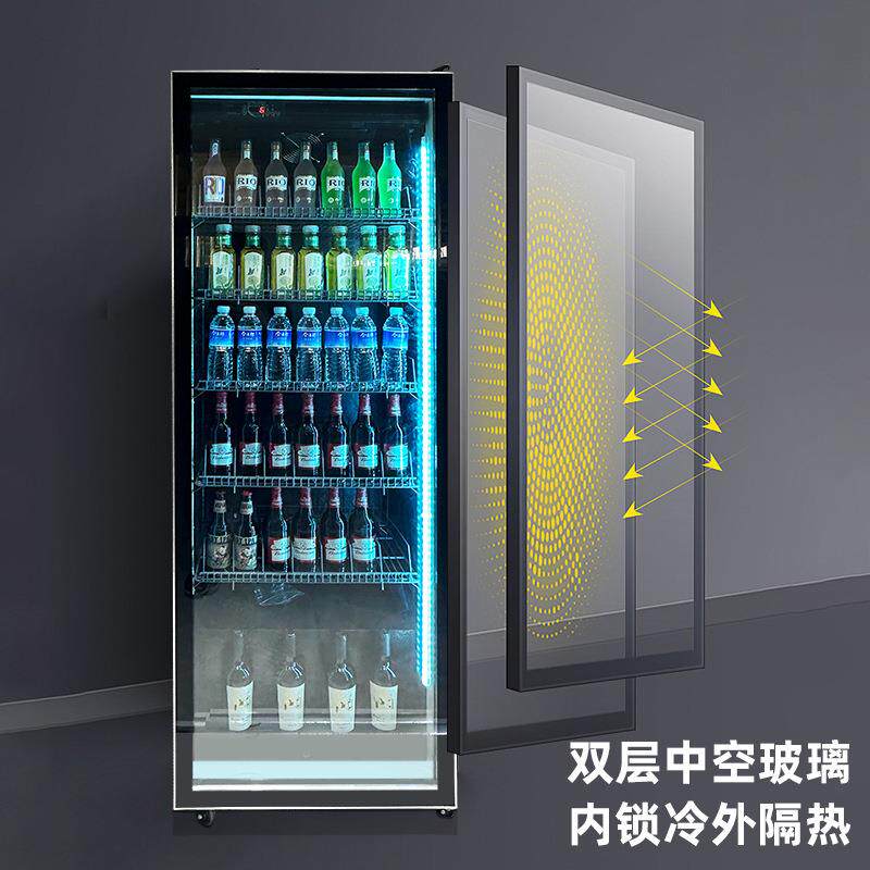 爆款饮料酒水柜立式冰箱酒吧啤酒柜保鲜冷藏柜便利店冰柜商业用
