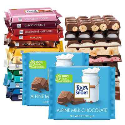 RitterSport瑞特斯波德巧克力板块德国瑞特兹阿尔卑斯牛奶巧克力