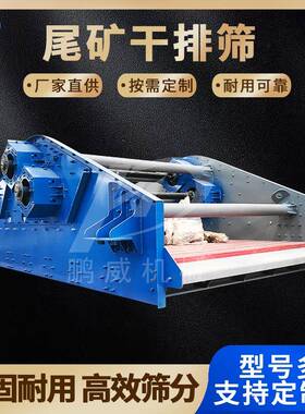 直线脱水筛直线振动筛分机石英砂尾矿脱水设备尾矿干排筛
