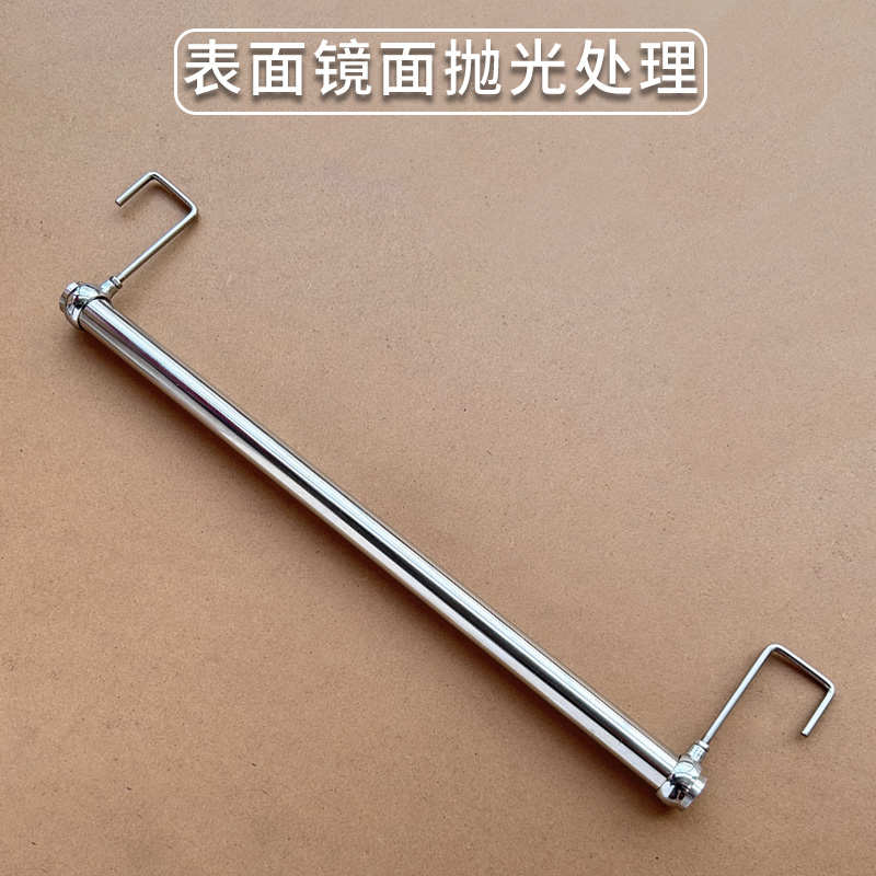 打孔晒被子阳台防盗窗挂家用飘免不锈钢晾衣杆杆晒衣窗腊肉