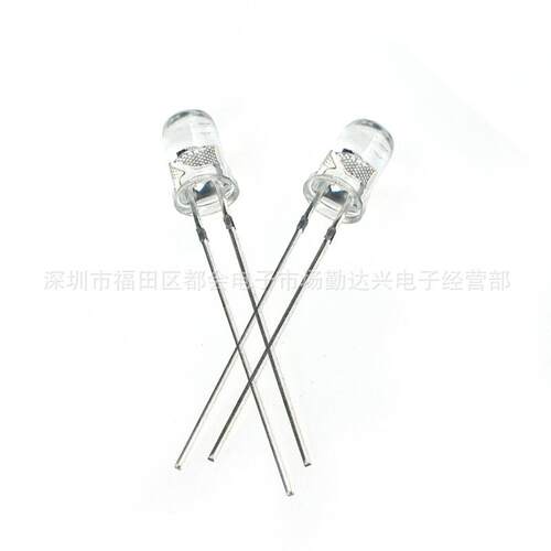 f3七彩慢闪3mm透明圆头自闪RGB慢闪长脚led灯珠直插发光二极管