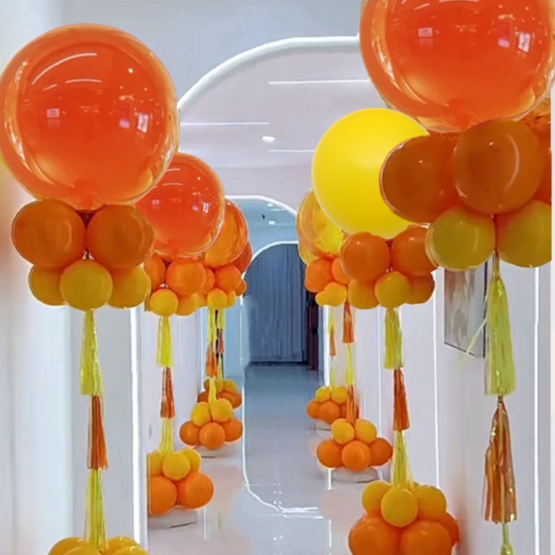 情人节布置元宵节日店铺场景装饰生日结婚流苏空飘大气球立柱路