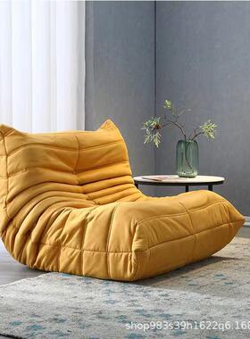 厂直家网红毛毛虫科02350技懒人沙发绒布简销约现代客厅卧室单人