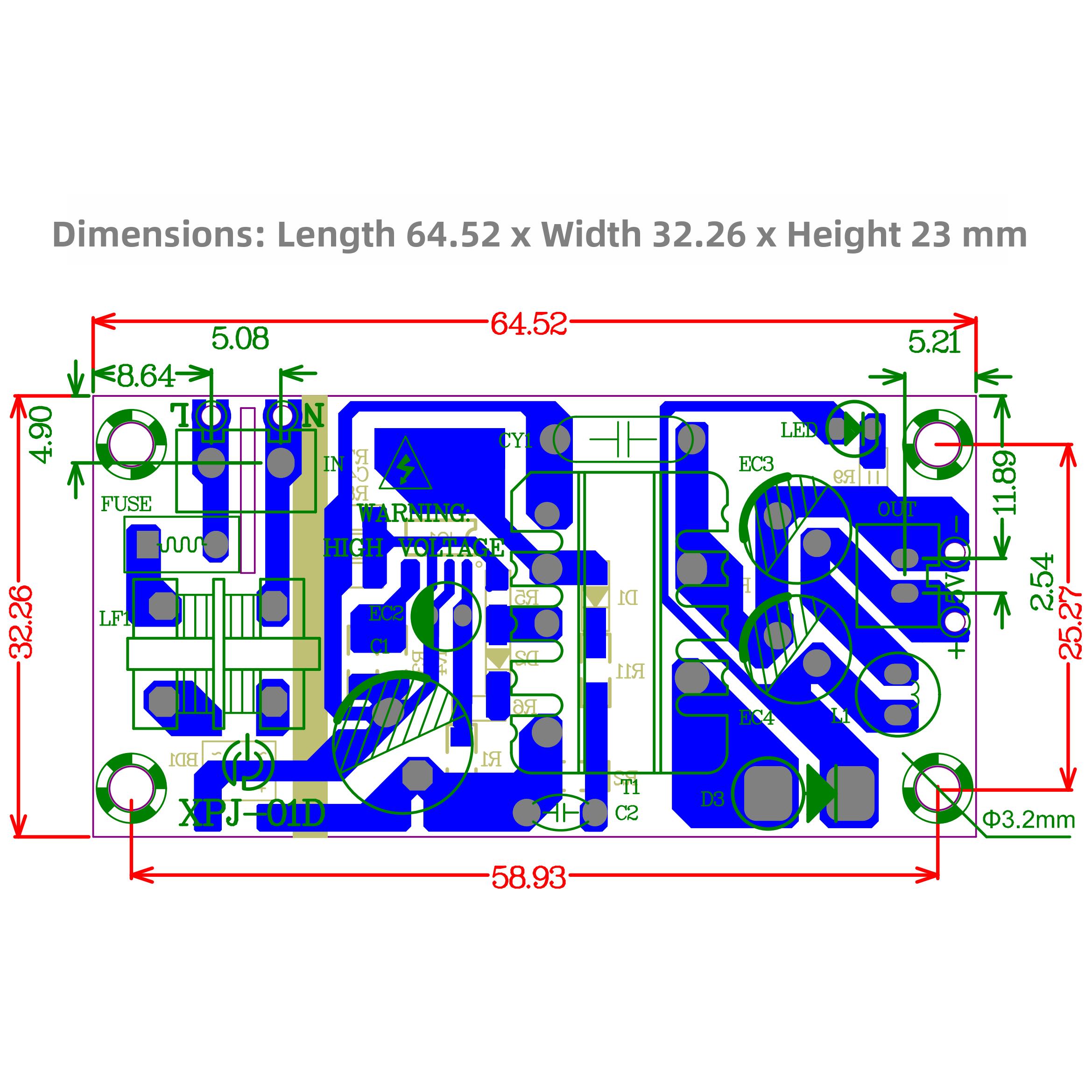 工业电源裸板12V变压器适配器内置15V 24V模块恒压直流220V