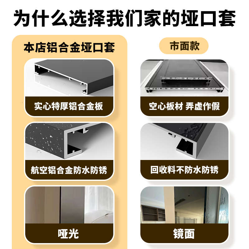 铝合金垭口套极窄阳台门框包边窗套钛合金包套入户不锈钢哑口门套