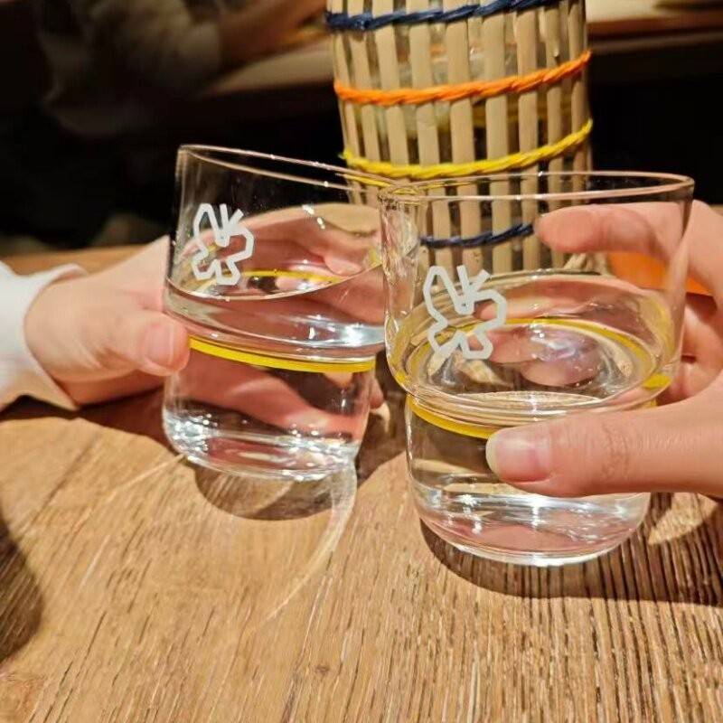 创意透明叠层玻璃杯ins风咖啡杯饮料杯山野风火锅餐具可定制包邮