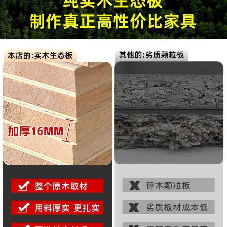 实木衣柜家用户室小型简易生态985板柜子式推拉门出租房屋用挂卧