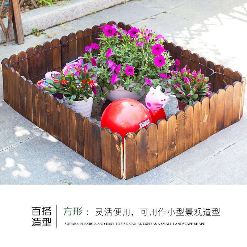 户外花园庭院园艺装饰花坛防腐木栅栏围栏室内阳台隔断实木小篱笆