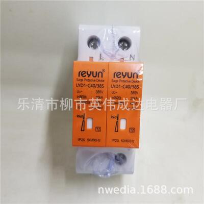 上海雷源浪涌防雷保护器LYD1-B2P20KA40KA电压385V