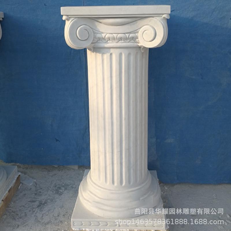 石雕罗马柱门套圆柱别墅庭院门口室外花园景观罗马柱摆件