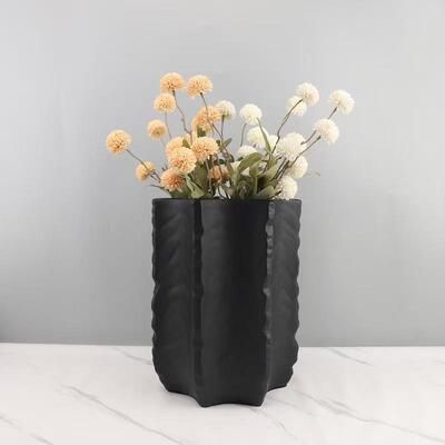 几北创意何树脂直筒插花花瓶摆件玄关视柜酒店欧民宿家居装饰1679