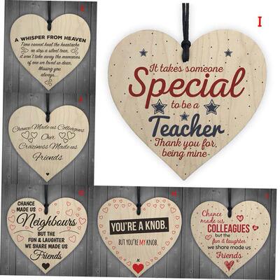 1Pc Wooden LOVE Christmas Chip Hanging Gift