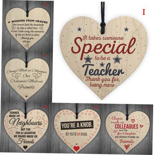 1Pc Wooden LOVE Christmas Chip Hanging Gift