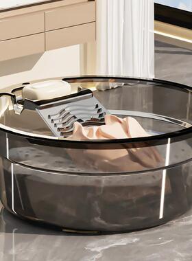 Large household integrated plastic basin with a washboard, m