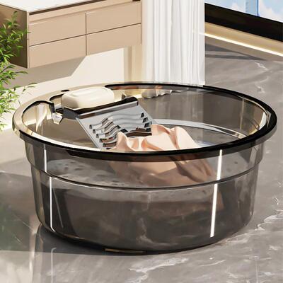 Large household integrated plastic basin with a washboard, m