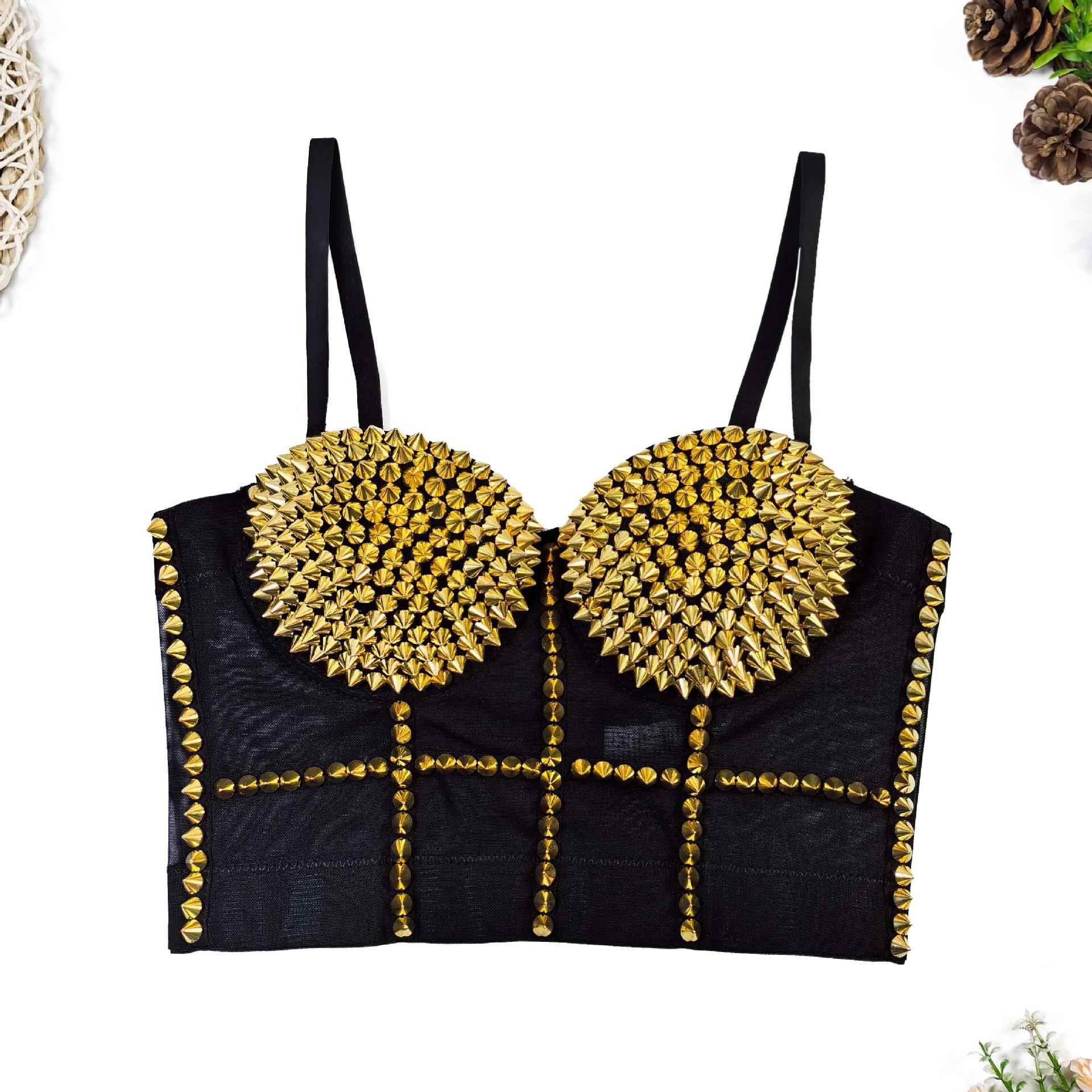 wear cup outside with herringbone decoration bra inner be