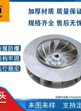离心风机工业除尘集尘喷漆房叶轮抛光粉尘喷砂排风机抽风机风轮