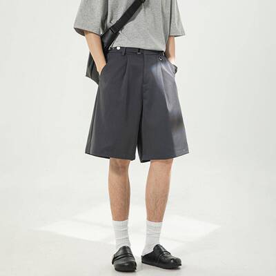 Women Waisted Leg Shorts Stretchy Dressy Casual Button