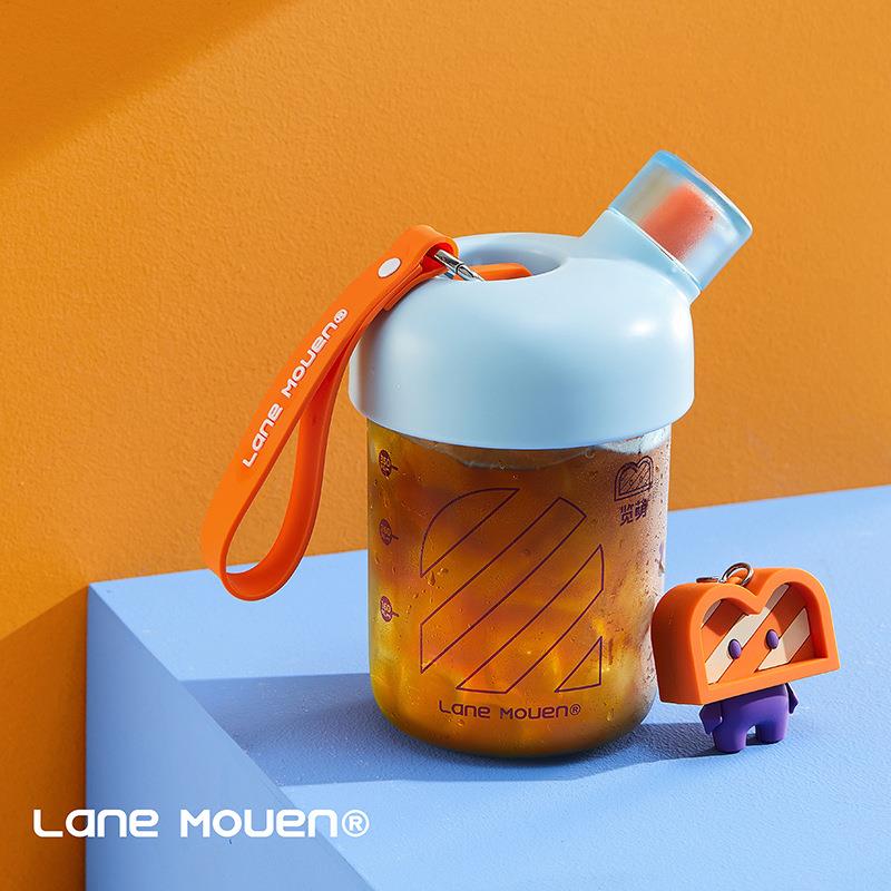览萌Lane Mouen随行杯吸管杯大容量女夏高颜值便携咖啡果茶奇趣杯图片