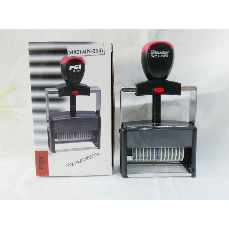 Maxstamp吉普生N214数字回墨印5mm14位号码可调文本翻斗印章制作