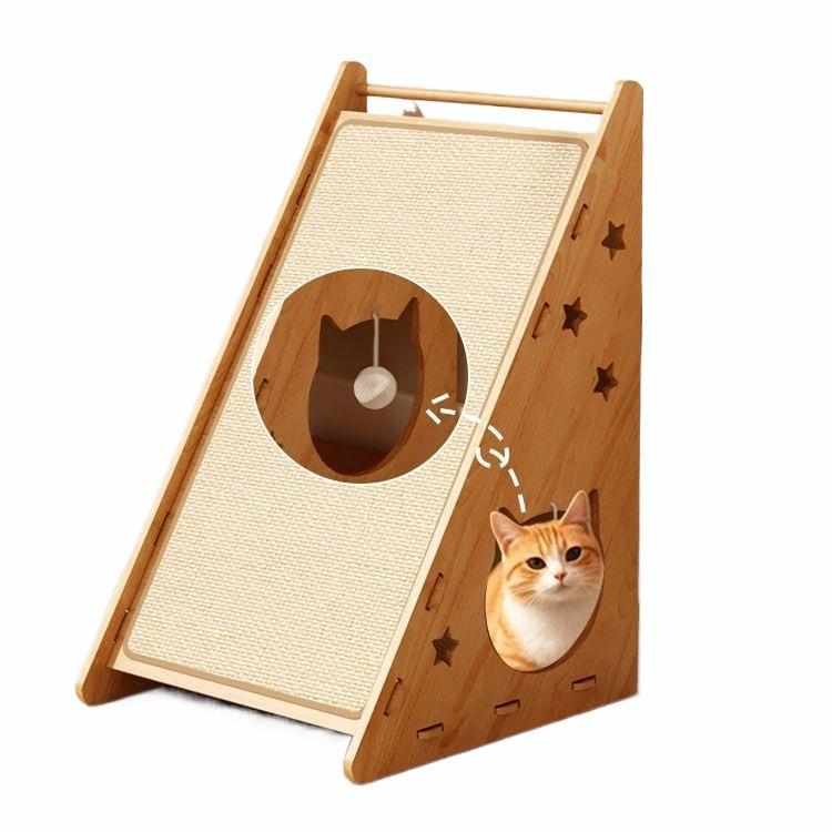剑麻猫爬架三角形立式猫抓板耐抓耐磨不掉屑贴墙猫咪磨爪解闷