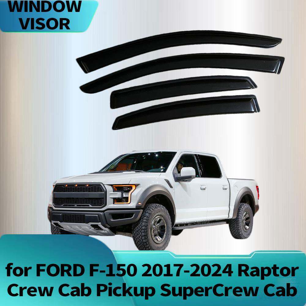 适用福特FORD F-150 2017-2024 Raptor Crew晴雨挡侧窗导流板雨眉
