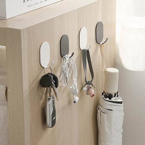 Stainless Steel Traceless Hooks with Strong Adhesive, Load-B