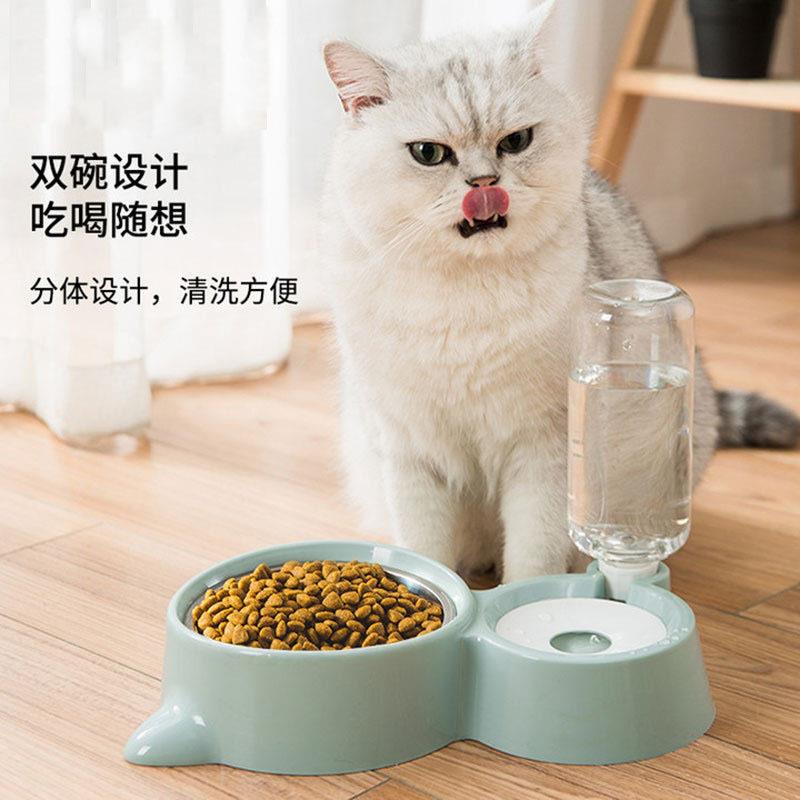 狗碗猫碗猫狗食盆防打翻饭盆猫咪自动喂食饮水碗套装宠物食具