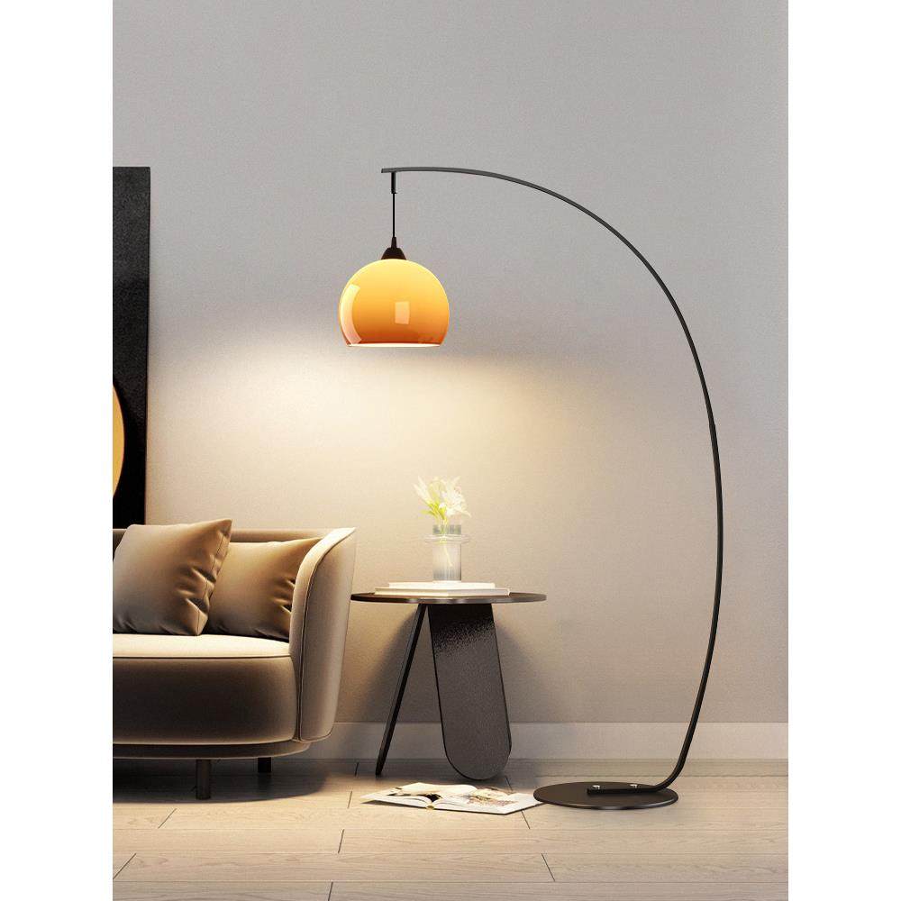 中古风落地灯客厅沙发旁边覆古钓鱼高级感夕阳书房阅读床头氛围灯