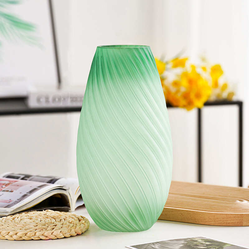 源头厂家批发新品渐变色澎湖湾玻璃花瓶创意水培高档家居桌面摆件