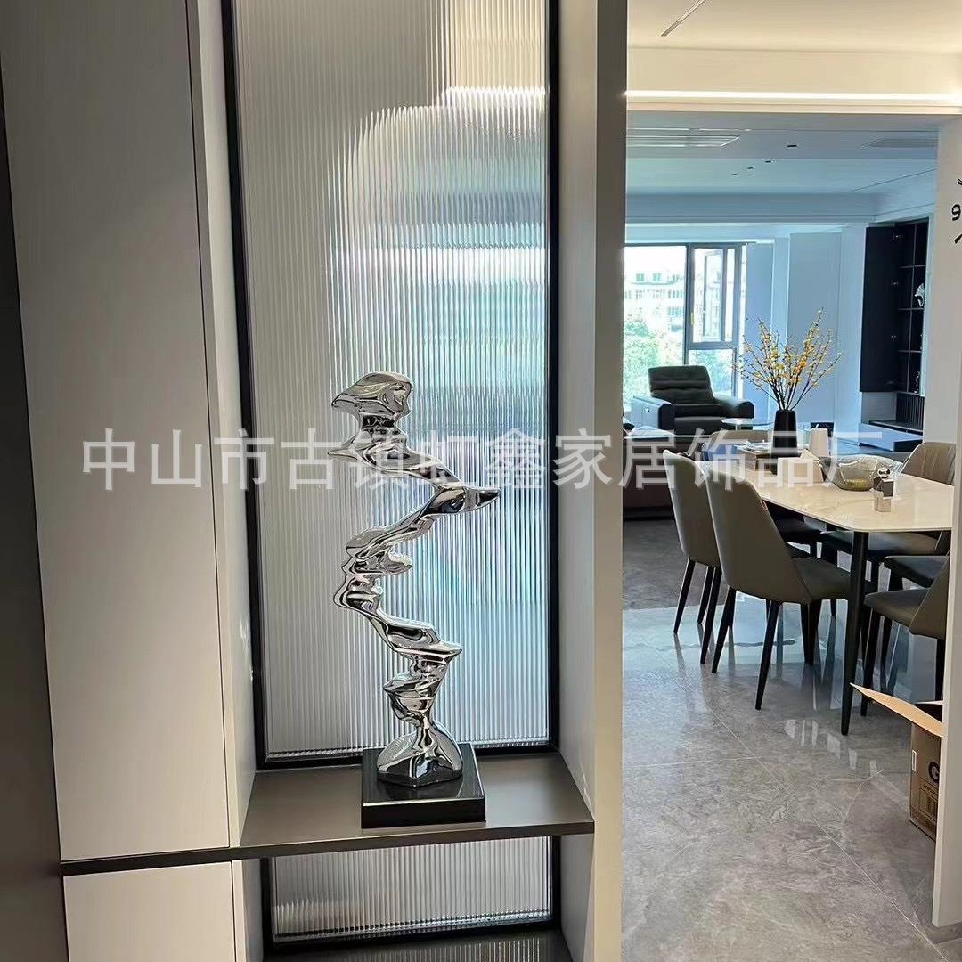 抽象落地艺术雕塑摆件入户玄关壁龛客厅酒店电视柜地台轻奢装饰品