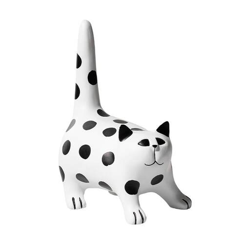 现代简约黑白斑点小猫咪创意家居小摆件桌面茶几装饰品摆设