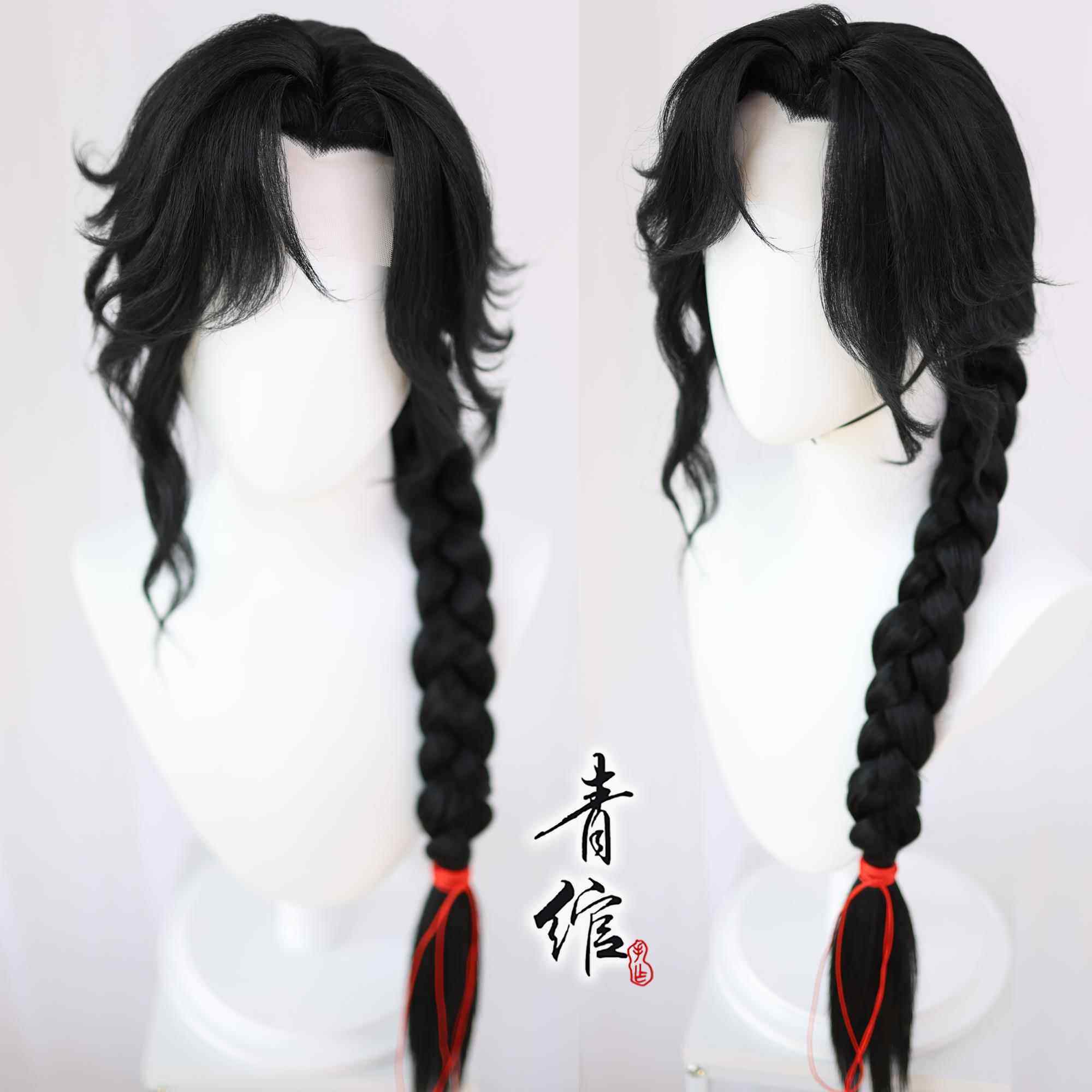 高档古风动装造型假头 天发官赐福少年花城侧分美人套尖C漫OS