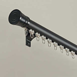 下滑90装窗帘轨道铝合金杆侧度罗马杆一体杆一整套拐弯滑轨杆窗帘