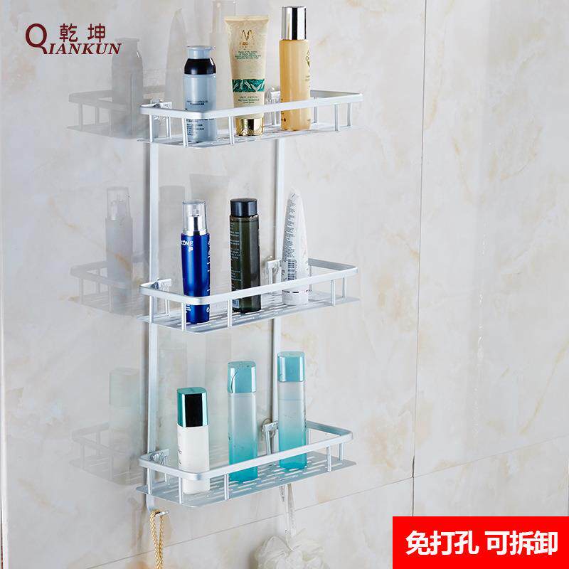 浴室三角架浴室厕所吸壁式置物架卫生间洗手间吸盘式洗漱台三角架