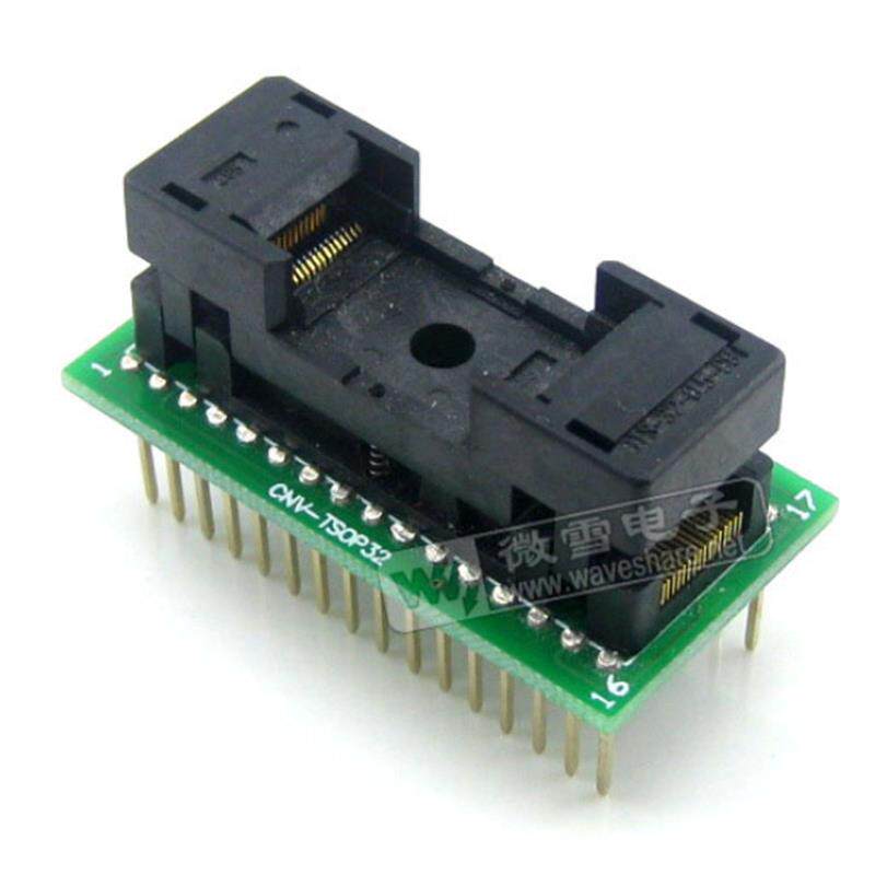 TSOP32转DIP32 编程座 IC引脚间距0.5mm 烧录座 OTS-32-0.5-08