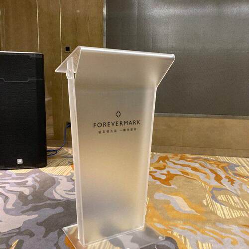 磨砂压克力讲台演讲台发言台样品屋展示中心迎宾台饭厅接待台礼宾
