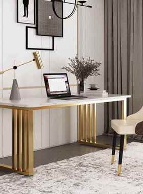 岩板茶水书柜茶FSE桌卧室厅家用桌大书气小户客型书桌岩板桌轻奢