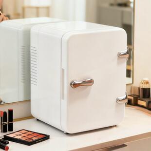 新款4L迷你冰箱车家两用静音宿舍小冰箱小型户外便携制冷车载冰箱