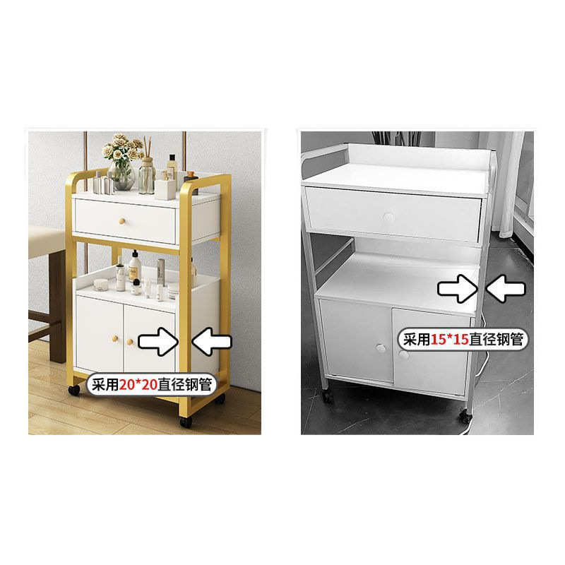 可移动置物架院小推车多层轻便收纳架美发专用火罐工具车夏天简约